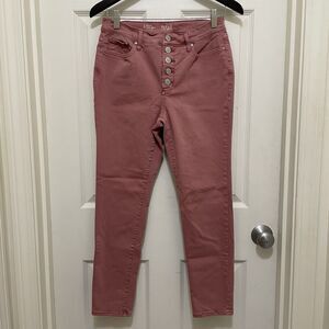 A.N.A  A‎ New Approach Jeans High Rise Skinny Ankle Pink Button Fly Women's Sz 6